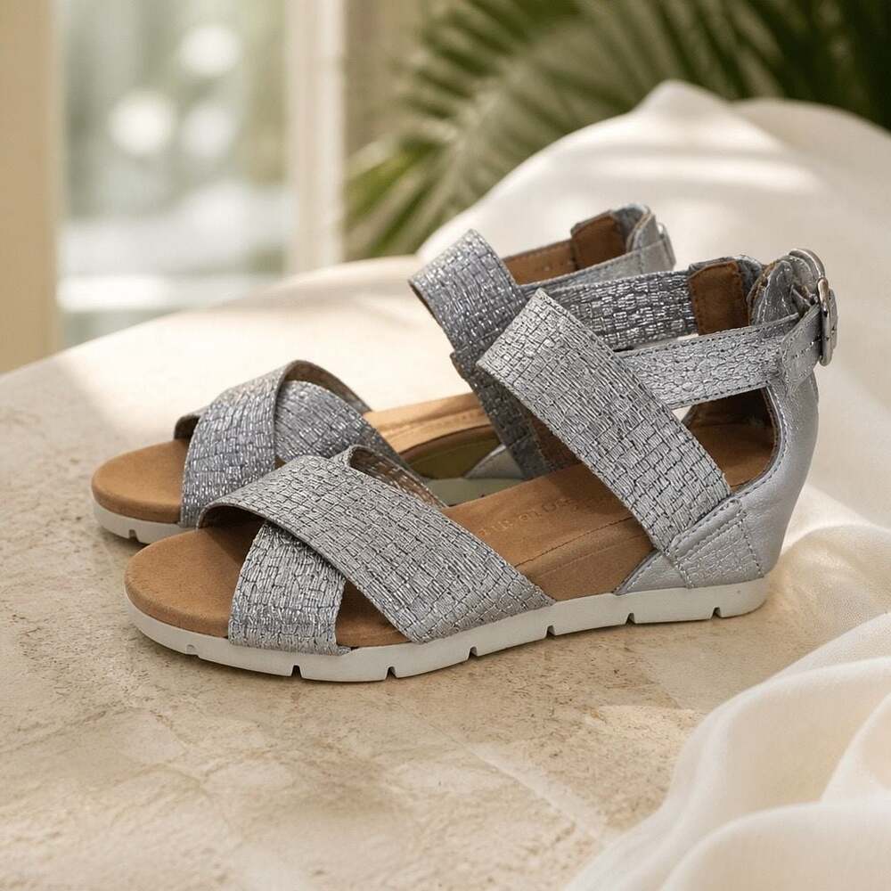 Bernie Mev Honesty Women's Sandal - Pewter Color Size 7 item #171